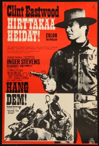 4f0088 HANG 'EM HIGH Finnish 1968 Clint Eastwood, they hung the wrong man, completely different!