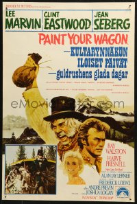 4f0101 PAINT YOUR WAGON Finnish 1970 Clint Eastwood, Lee Marvin, Jean Seberg, different!