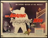 4f0321 AMAZING TRANSPARENT MAN 1/2sh 1959 Edgar Ulmer, cool fx art of the invisible & deadly convict!