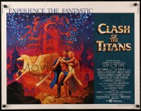 4f0334 CLASH OF THE TITANS 1/2sh 1981 Ray Harryhausen, fantasy art by Greg & Tim Hildebrandt!