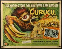 4f0338 CURUCU, BEAST OF THE AMAZON style A 1/2sh 1956 Universal monster art by Reynold Brown!