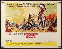 4f0339 CUSTER OF THE WEST 1/2sh 1968 art of Robert Shaw vs Indians at the Battle of Little Big Horn!