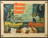 4f0351 EYES WITHOUT A FACE/MANSTER 1/2sh 1962 horror double-bill, the master suspense thrill show!