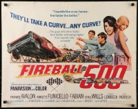 4f0358 FIREBALL 500 1/2sh 1966 Frankie Avalon & sexy Annette Funicello, cool stock car racing art!