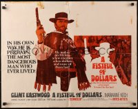 4f0359 FISTFUL OF DOLLARS 1/2sh 1967 introducing the man with no name, Clint Eastwood, great art!