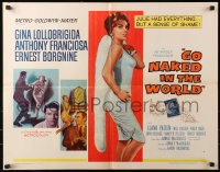 4f0368 GO NAKED IN THE WORLD style A 1/2sh 1961 super sexy full-length Gina Lollobrigida, Franciosa!