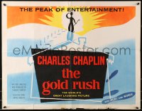 4f0369 GOLD RUSH int'l 1/2sh R1959 wonderful art of Charlie Chaplin walking into the sunset, classic!