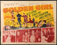 4f0370 GOLDEN GIRL 1/2sh 1951 art of sexy Mitzi Gaynor, Dale Robertson & Dennis Day!