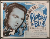 4f0448 RHAPSODY IN BLUE 1/2sh R1956 Robert Alda as George Gershwin, Al Jolson in blackface pictured!