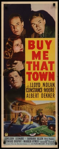 4f0638 BUY ME THAT TOWN insert 1941 Lloyd Nolan & Constance Moore in a brand new racket!