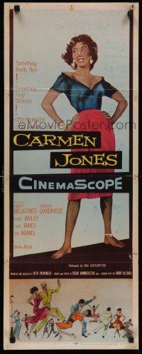 4f0643 CARMEN JONES insert 1954 great full-length artwork of sexy Dorothy Dandridge!