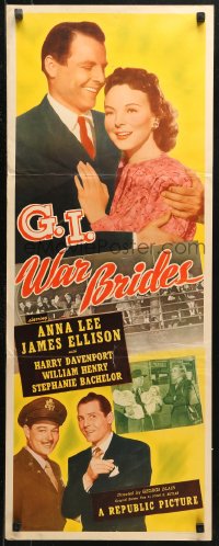 4f0679 G.I. WAR BRIDES insert 1946 James Ellison, pretty Anna Lee, Harry Davenport!