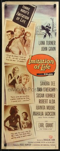 4f0707 IMITATION OF LIFE insert 1959 sexy Lana Turner, Sandra Dee, from Fannie Hurst novel!