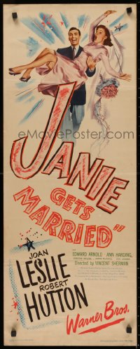 4f0711 JANIE GETS MARRIED insert 1946 sexy Joan Leslie, Robert Hutton, Edward Arnold!