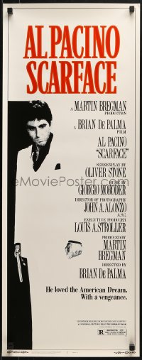 4f0793 SCARFACE insert 1983 Al Pacino as Tony Montana, directed by Brian De Palma, Oliver Stone