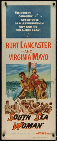4f0806 SOUTH SEA WOMAN insert 1953 leatherneckin' Burt Lancaster & sexy Virginia Mayo!