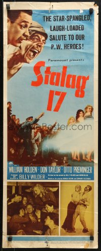 4f0811 STALAG 17 insert 1953 William Holden, Robert Strauss, Billy Wilder WWII POW classic!