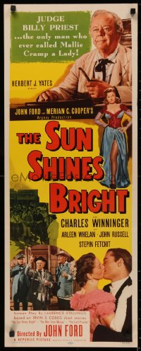 4f0816 SUN SHINES BRIGHT insert 1953 Charles Winninger, Irvin Cobb stories adapted by John Ford!
