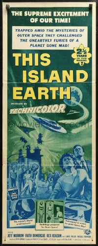 4f0827 THIS ISLAND EARTH insert R1964 they challenged unearthly furies of a planet gone mad!