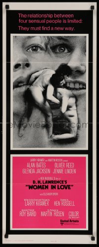 4f0856 WOMEN IN LOVE insert 1970 Ken Russell, D.H. Lawrence, Glenda Jackson, wild images!