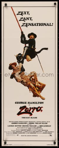 4f0860 ZORRO THE GAY BLADE insert 1981 zany flamboyant masked hero George Hamilton!