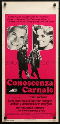 4f0554 CARNAL KNOWLEDGE Italian locandina 1971 Jack Nicholson, Bergen, Garfunkel, Ann-Margret!