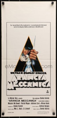 4f0555 CLOCKWORK ORANGE Italian locandina R1970s Kubrick classic, Castle art of Malcolm McDowell!