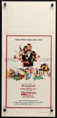 4f0588 OCTOPUSSY Italian locandina 1983 sexy Maud Adams & Roger Moore as James Bond by Daniel Goozee