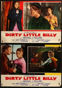 4f0501 DIRTY LITTLE BILLY group of 3 Italian 18x26 pbustas 1972 Michael J. Pollard as Billy the Kid!