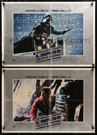 4f0493 EMPIRE STRIKES BACK group of 5 Italian 18x26 pbustas 1980 George Lucas sci-fi, different!
