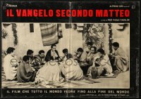 4f0517 GOSPEL ACCORDING TO ST. MATTHEW Italian 19x27 pbusta 1966 Pasolini's Il Vangelo secondo Matteo!