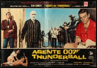 4f0529 THUNDERBALL Italian 18x26 pbusta 1965 Sean Connery as James Bond, Celi and frogmen!