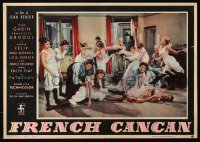 4f0541 FRENCH CANCAN Italian 13x19 pbusta 1955 Renoir directed, Francoise Arnoul, women having fun!