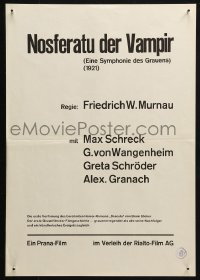 4f0027 NOSFERATU Swiss R1970s F.W. Murnau's Nosferatu, eine Symphonie des Grauens!