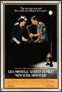 4g0117 NEW YORK NEW YORK style B 40x60 1977 Robert De Niro plays sax while Liza Minnelli sings!