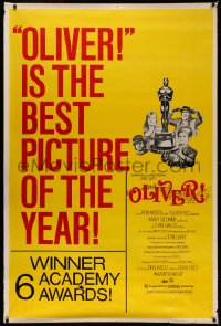 4g0119 OLIVER awards 40x60 1969 Charles Dickens, Mark Lester, Shani Wallis, Carol Reed, Terpning art