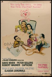 4g0122 PINK PANTHER style Z 40x60 1964 wacky art of Peter Sellers & David Niven by Jack Rickard!