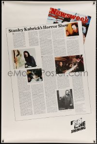 4g0126 SHINING 40x60 1980 Stanley Kubrick's Horror Show highlighted in Newsweek Magazine!