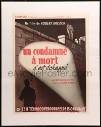 4g0413 MAN ESCAPED Belgian 1956 directed by Robert Bresson, art of WWII Resistance prison escape!