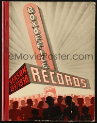4g0619 BOXOFFICE RECORDS SEASON 1937-1938 hardcover book 1938 films, stars, directors & more, rare!