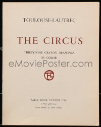 4g0803 CIRCUS French art folio 1953 by Henri de Toulouse-Lautrec, English ed., 12 prints, 1279/1500