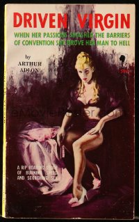 4g0469 DRIVEN VIRGIN paperback book 1960 rip roaring story of burning speed & scorching sex!