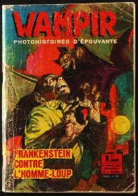 4g0502 FRANKENSTEIN MEETS THE WOLF MAN French softcover book 1967 movie scenes in fumetti style!