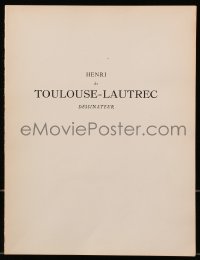 4g0804 HENRI DE TOULOUSE-LAUTREC French art portfolio 1950s 12 full-page prints drawn the artist!