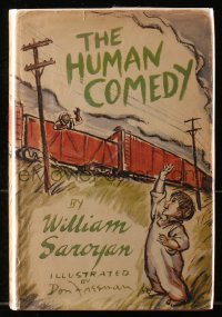 4g0648 HUMAN COMEDY hardcover book 1943 William Saroyan novel with illustrations by Don Freeman!