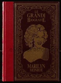 4g0661 MARILYN MONROE LA VITA E IL MITO Italian hardcover book 1985 cool embossed gold foil cover!