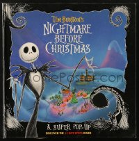 4g0670 NIGHTMARE BEFORE CHRISTMAS hardcover book 1993 Tim Burton, cool pop-ups & hot spots!