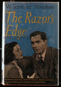 4g0536 RAZOR'S EDGE hardcover book 1946 Tyrone Power, Gene Tierney, W. Somerset Maugham's novel!
