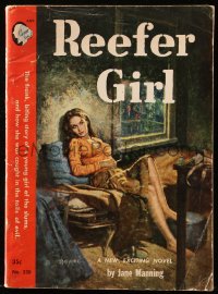 4g0479 REEFER GIRL paperback book 1953 young girl of the slums caught in the toils of evil!