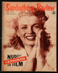 4g0787 SUNBATHING REVIEW softcover book 1958 great images of nudity censored on film!